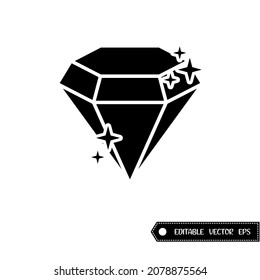 plantilla de logotipo de ilustraciones vectoriales de iconos de moda de diamante en estilo de moda. Idóneo para muchos fines.