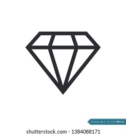 Diamond Trendy Icon Vector Template Design