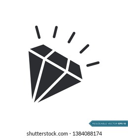 Diamond Trendy Icon Vector Template Design