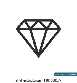 Diamond Trendy Icon Vector Template Design