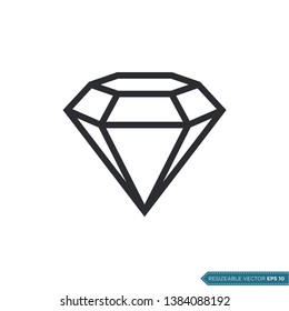 Diamond Trendy Icon Vector Template Design Illustration Design