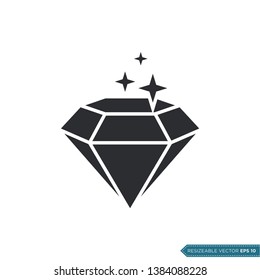 Diamond Trendy Icon Vector Template Design
