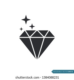 Diamond Trendy Icon Vector Template Design
