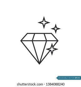 Diamond Trendy Icon Vector Template Design