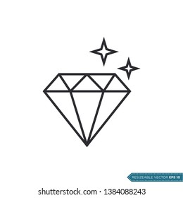 Diamond Trendy Icon Vector Template Design