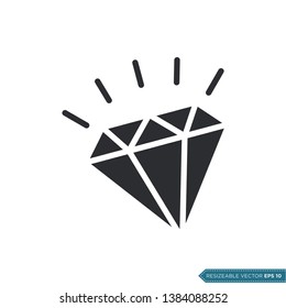 Diamond Trendy Icon Vector Template Design