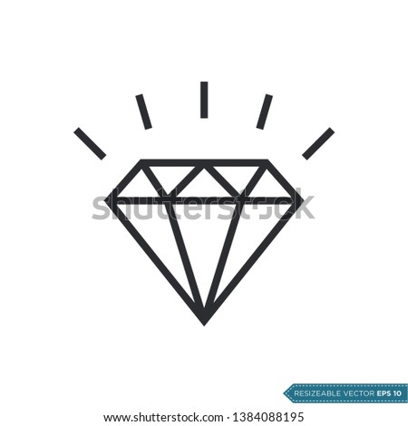 Diamond Trendy Icon Vector Template Design