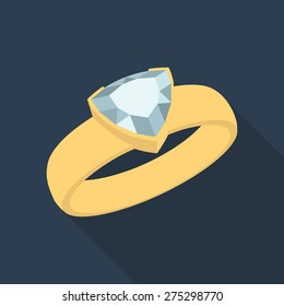 Diamond trillion ring 