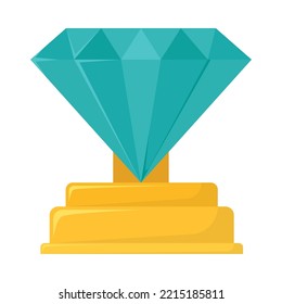 Diamantentrophsymbol auf weißem Hintergrund