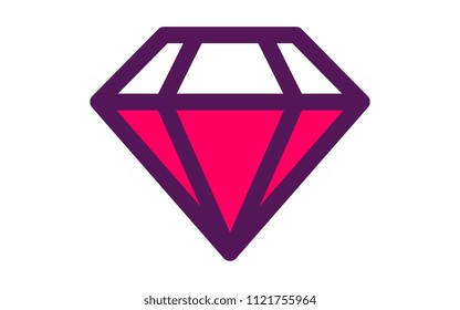 Diamond, two color icon