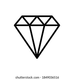 Diamant (Valentine) Symbolumrandungsvektor. Einzeln auf weißem Hintergrund