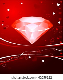 Diamant Valentinstag-Hintergrund