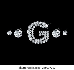 Diamond vector alphabetic letter G'