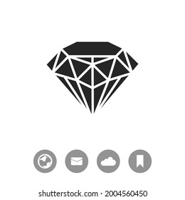 Diamond vector black simple icon