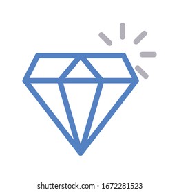 Farbsymbol der Diamant-Vektorillustration 