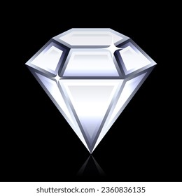 Diseño vectorial de diamantes aislado en fondo negro