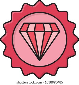 Diamant-Vektorflachsymbol