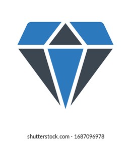 diamond vector glyph color icon