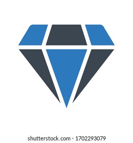 icono de color de glifo vector de diamante 