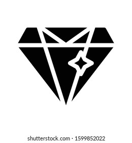 diamond vector glyph flat icon 