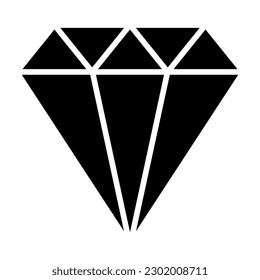 Diseño de iconos de glifos de vectores de diamantes