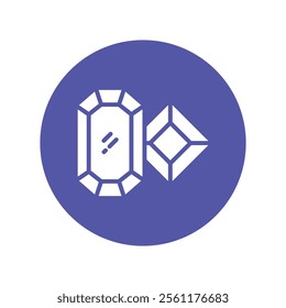 Diamond Vector Glyph Icon. Eps 10 File