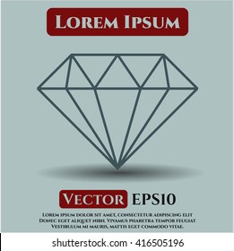 Diamond vector icon