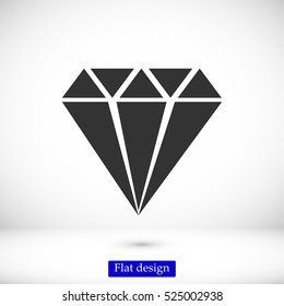 Diamond vector icon, vector best flat icon, EPS
