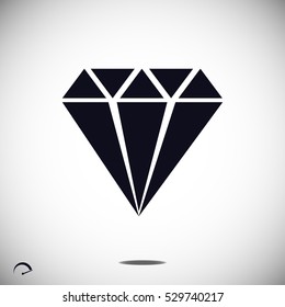 Diamond vector icon, vector best flat icon, EPS