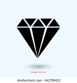Diamond vector icon, vector best flat icon, EPS