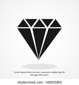 Diamond vector icon, vector best flat icon, EPS