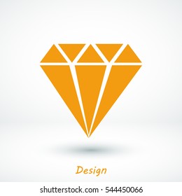 Diamond vector icon, vector best flat icon, EPS