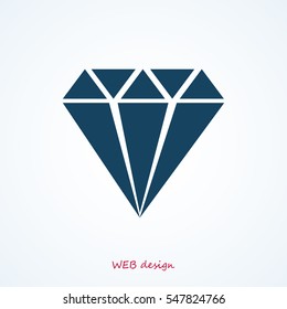 Diamond vector icon, vector best flat icon, EPS