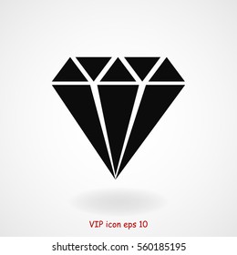 Diamond vector icon, vector best flat icon, EPS