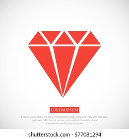 Diamond vector icon, vector best flat icon, EPS
