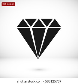 Diamond vector icon, vector best flat icon, EPS