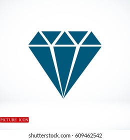 Diamond vector icon, vector best flat icon, EPS