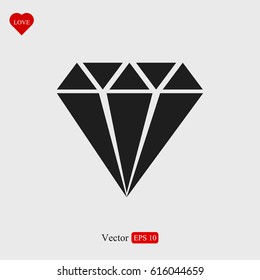 Diamond vector icon, vector best flat icon, EPS
