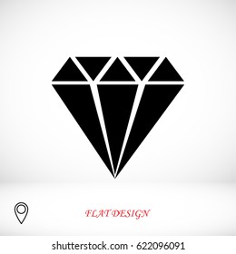 Diamond vector icon, vector best flat icon, EPS