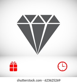 Diamond vector icon, vector best flat icon, EPS