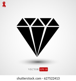 Diamond vector icon, vector best flat icon, EPS