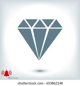 Diamond vector icon, vector best flat icon, EPS