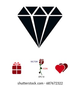 Diamond vector icon, vector best flat icon, EPS