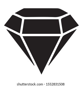 Diamond vector icon black color