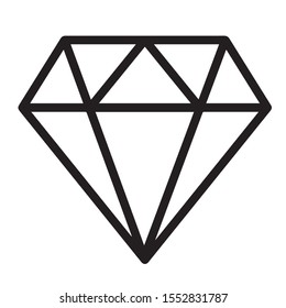 Diamond vector icon black color
