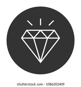 diamond vector icon, brilliant sign, gemstone icon