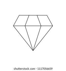 Diamond vector icon, brilliant symbol. Simple, flat design for web or mobile app