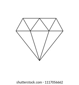 Diamond vector icon, brilliant symbol. Simple, flat design for web or mobile app