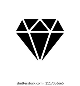 Diamond vector icon, brilliant symbol. Simple, flat design for web or mobile app