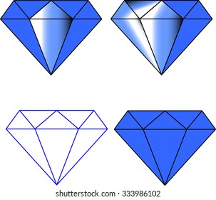 diamond vector icon, brilliant, symbol